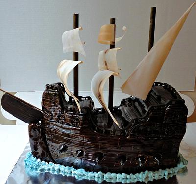 Pirate ship cake - Cake by Paladarte El Salvador