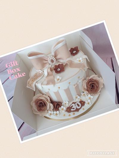 30th Birthday Gift Box Cake - Cake by Sweet Lakes Cakes