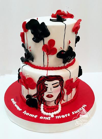 Lady in red - Cake by Sara mostafa