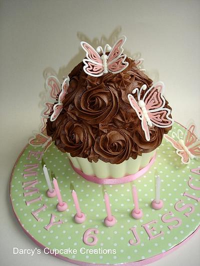 Giant candy melt butterfly cupcake - Cake by DarcysCupcakes