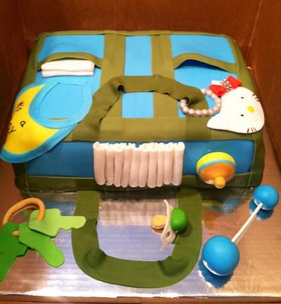 Baby diaper bag cake - Cake by Lecie
