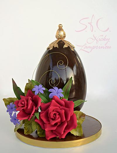 Chocolate Easter egg - Cake by Sugar  flowers Creations