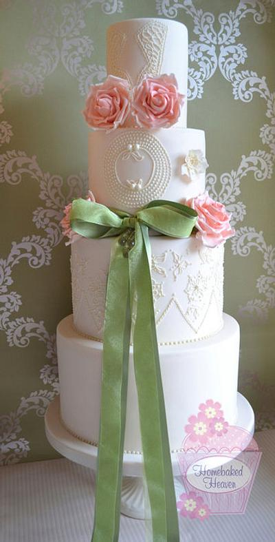Claire Pettibone-inspired wedding cake - Cake by Amanda Earl Cake Design