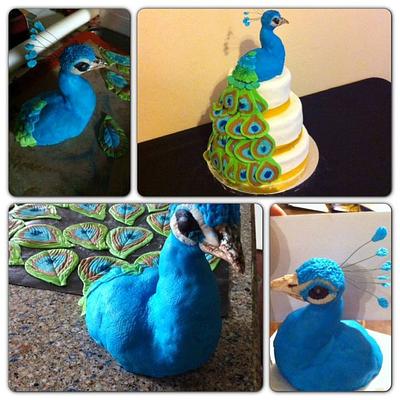 Peacock Cake Topper - Cake by dledizzy