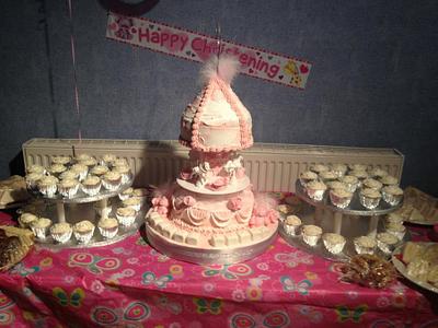 Betsie's Turning Carousel Christening Cake - Cake by Elizabeth Martin For Goodness Cake Burnley