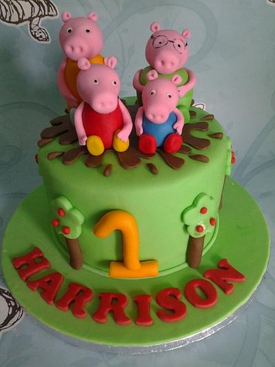 peppa and family - Cake by Cakes galore at 24