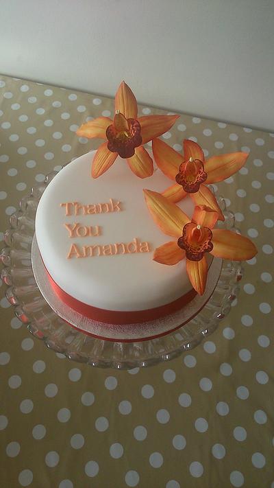 Cymbidium Orchid Cake - Cake by Amazing Grace Cakes