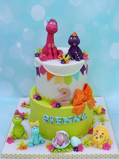 Girl dinosaurs - Cake by Shereen