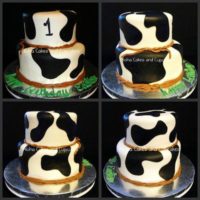 Cow print birthday - Cake by Sarah Scott