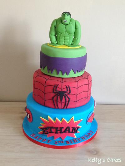 Superhero cake - Cake by KellyBartronCakes 