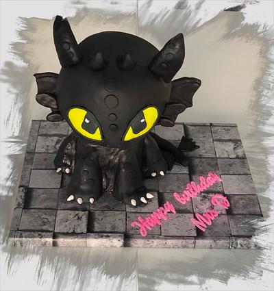 Toothless  - Cake by Rhona