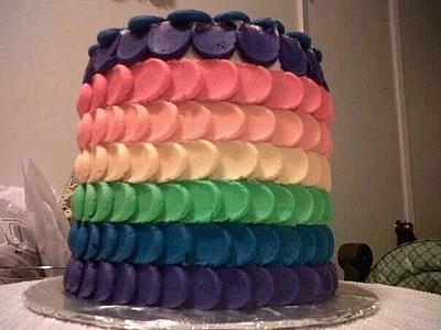 Rainbow Petal cake - Cake by GABRIELA AGUILAR