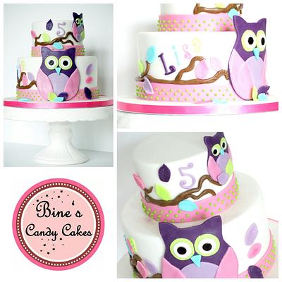 Owl Birthday Cake - Cake by Bine's Candy Cakes