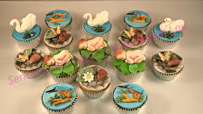 Nature Themed Baby Shower cupcakes - Cake by Sensational Sugar Art by Sarah Lou