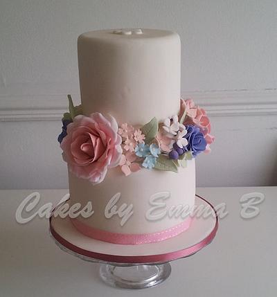 Romantic Vintage Wedding Cake - made and decorated at Fair Cake - Cake by CakesByEmmaB