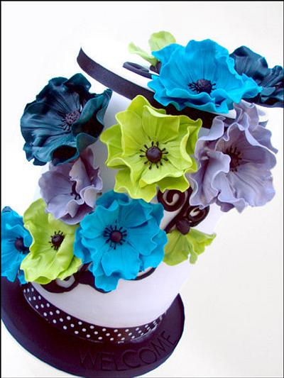 Peacock Inspired - Cake by Trudy Dosiak