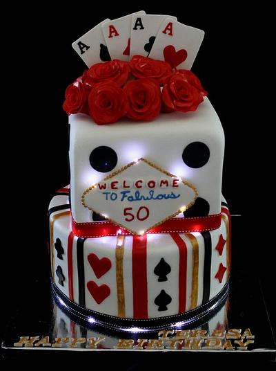 Vegas themed 50th birthday cake - Cake by Elizabeth