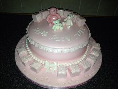 Christening cake for little girl - Cake by Mandy