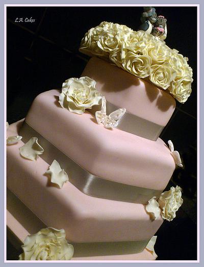 Pink Wedding - Cake by Laura Young