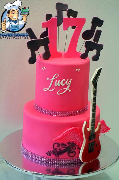 Pink Guitar hero!!!!! - Cake by Xavier Boado