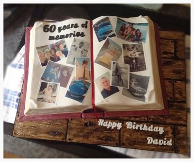 Photo album/ scrap book for 60th birthday - Cake by Shell