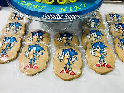 Sonic inspired cookies! - Cake by Julieta ivanova Julietas cakes