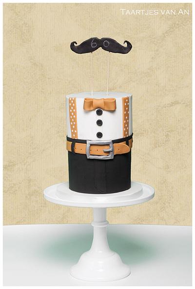 Moustache for a older birthday 'boy'! - Cake by Taartjes van An (Anneke)