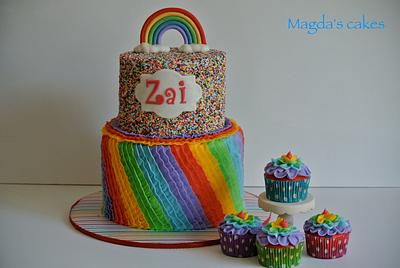 rainbows - Cake by Magda's cakes