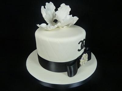 Monochrome Chanel Inspired Cake - Cake by CodsallCupcakes