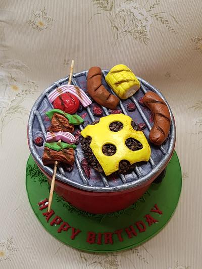 BBQ Birthday cake - Cake by The Custom Piece of Cake