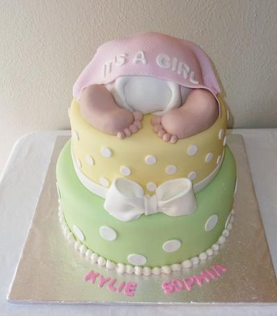 baby butty baby shower cake  - Cake by bocadulce