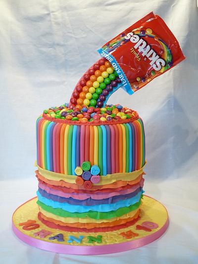 RAINBOW GRAVITY SKITTLE CAKE - Cake by Grace's Party Cakes