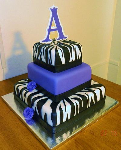 Zebra print - Cake by Maureen
