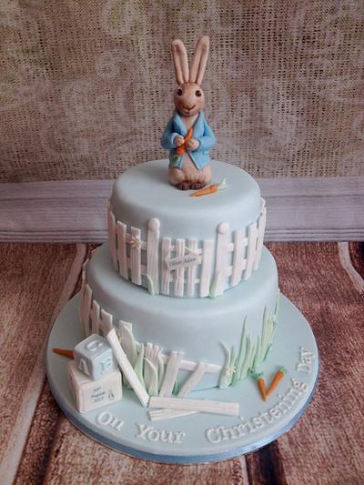 Peter rabbit christening cake :) - Cake by silversparkle