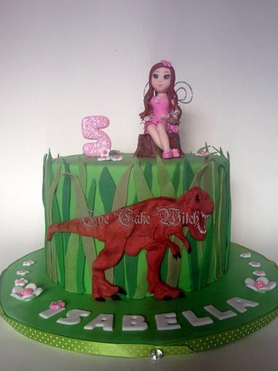 Fairy and T-Rex - Cake by Nessie - The Cake Witch