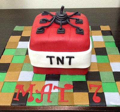 7th Birthday Mine Craft TNT Cake - Cake by MariaStubbs