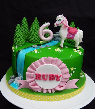 Barbie Majesty Horse cake  - Cake by Elizabeth Miles Cake Design