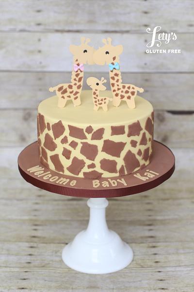 Giraffe Baby Shower Cake - Cake by Lety's Gluten Free