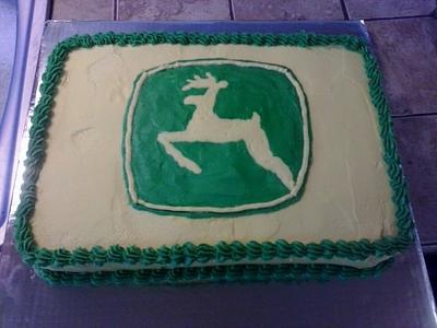 John Deere logo cake - Cake by Brinda B