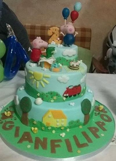 Peppa e George - Cake by fantasiedizucchero08