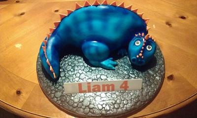 Ferocious Blue Dinosaur!! lol - Cake by A House of Cake