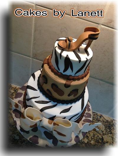 Zebra & Leopard Fashion Cake - Cake by Lanett