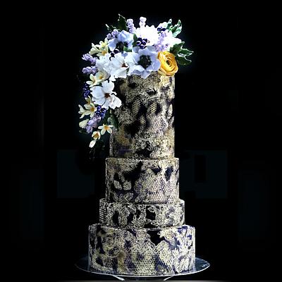 Wedding Cake Lace and Ligh Bouquet - Cake by Jackie Florendo