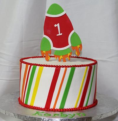 Korbyn's 1st birthday - Cake by SweetdesignsbyJesica