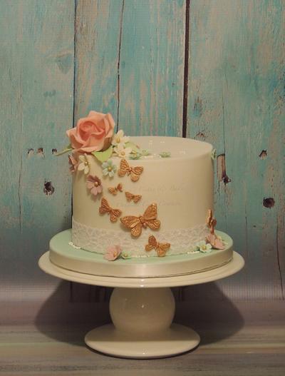 Flowers and butterflies  - Cake by Shereen