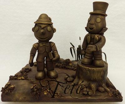 When You Wish Upon a Star Collaboration - Pinocchio and Jiminy Cricket - Cake by Teté Cakes Design