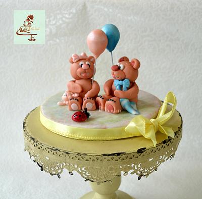 genderreveal cake topper - Cake by Judith-JEtaarten