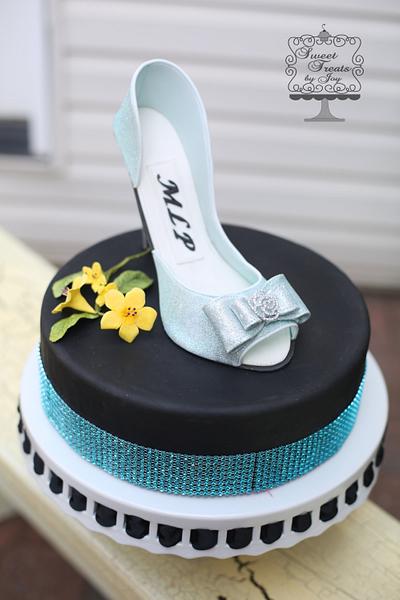 Blue Shoe - Cake by Joy Thompson at Sweet Treats by Joy