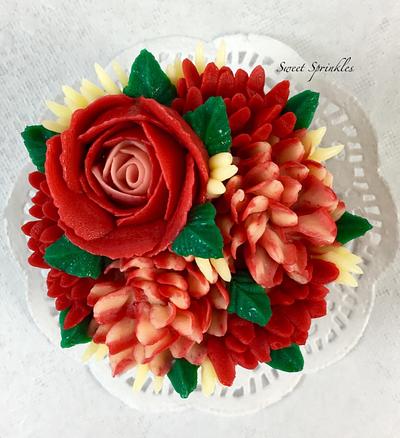 Buttercream Bouquet  - Cake by Deepa Pathmanathan
