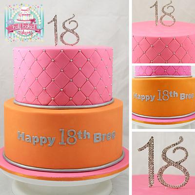 Pink and orange happiness - Cake by Sheridan @HalfBakedCakery